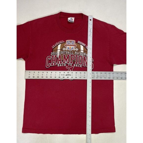 Alabama Crimson Tide 2012 Football Champions T-shirt Men Large Red Short Sleeve - Picture 5 of 5